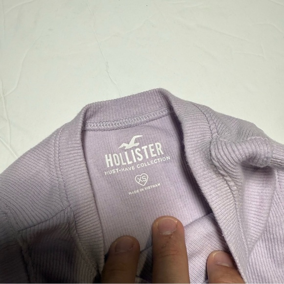 Hollister Ribbed Tank Top Lavender Purple MUST HAVE COLLECTION Size XS - Picture 6 of 7